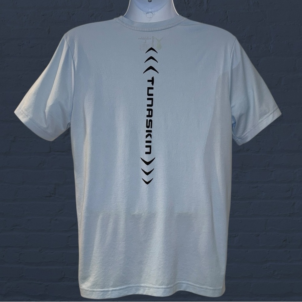 TunaSkin Echo Performance Tee Men’s L Blue Recycled Athletic Golf Shirt
